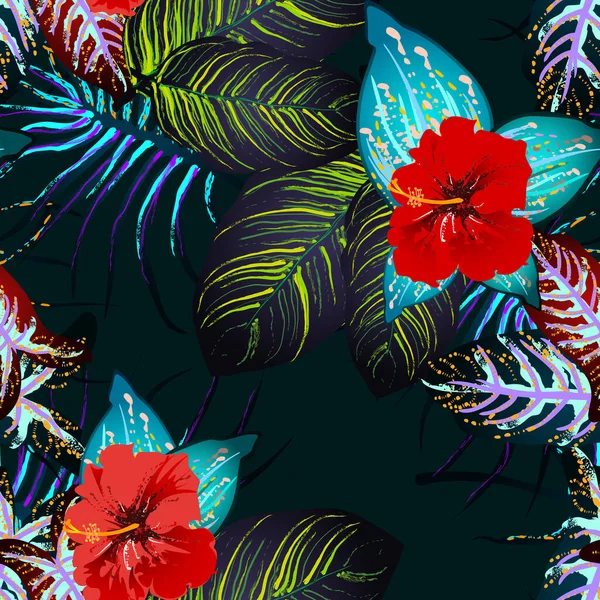 Feuille tropicale. Motif moderne. Jungle Print. — Image vectorielle