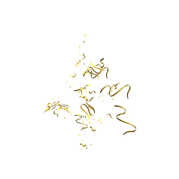Serpentina navideña. Agitadores de lámina de oro cintas. — Vector de stock