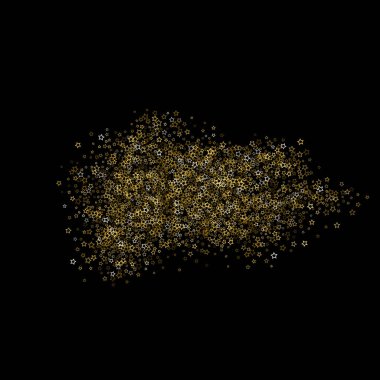 Altın Parıldayan Yıldızlar. Lüks Parlak Konfeti.