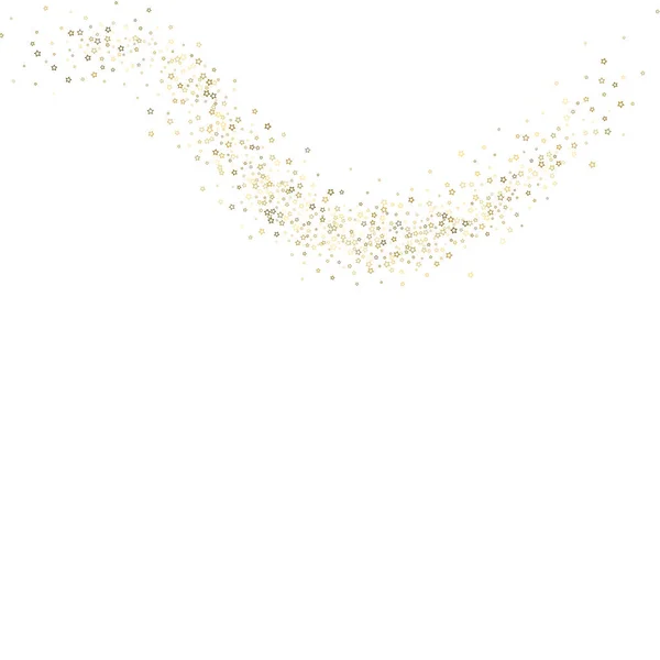 Gold Glitter Stars. Confettis brillants de luxe. — Image vectorielle