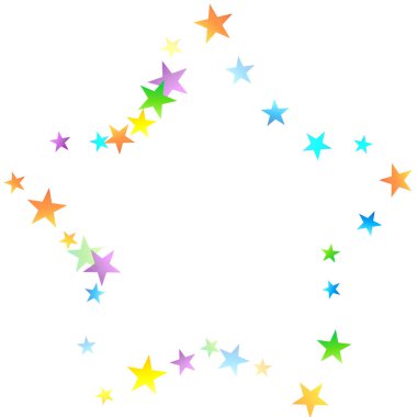 Gökkuşağı Festivali Konfeti. Karnaval Yıldızı Düşüyor.