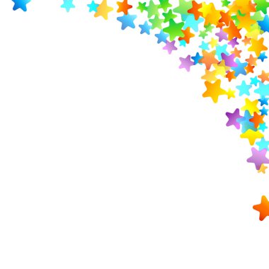 Gökkuşağı Festivali Konfeti. Karnaval Yıldızı Düşüyor.