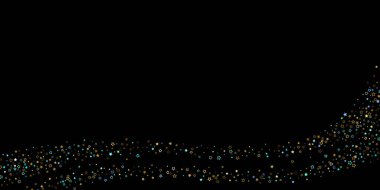 Altın, Mavi yıldızlar, çıkıntı, parlak konfeti. 