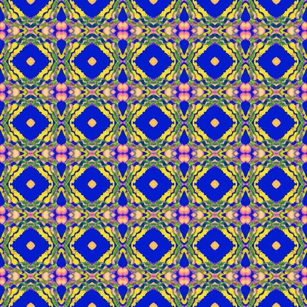 Ethnische Textur Ornament. Blau, Cyan, Indigo — Stockfoto