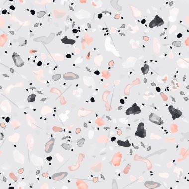 Terrazzo Doku Vektörü. Döşemesiz Desen