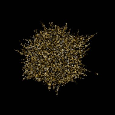 Altın Parıldayan Yıldızlar. Lüks Parlak Konfeti.