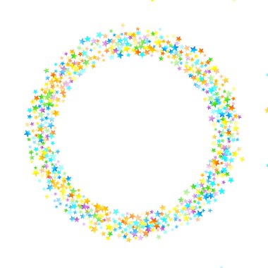 Gökkuşağı Festivali Konfeti. Karnaval Yıldızı Düşüyor.