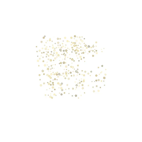 Guldglitterstjärnor. Lyxig glänsande konfetti. — Stock vektor