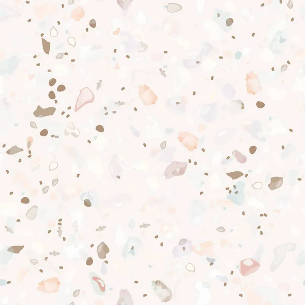 Terrazzo Texture Vector. Nahtloses Bodenmuster — Stockvektor