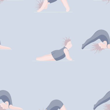 Yoga yapan kızlar. Kusursuz Desensiz Kadın Yoga Pozu