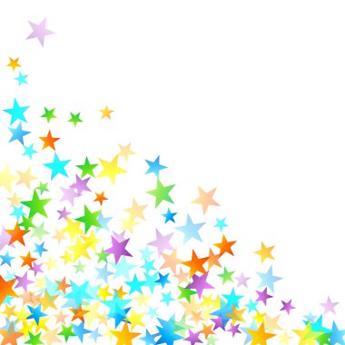 Gökkuşağı Festivali Konfeti. Karnaval Yıldızı Düşüyor.