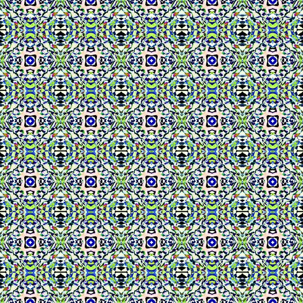 Mosaico Arte Étnica. Teal, verde, tecido de hortelã . — Fotografia de Stock