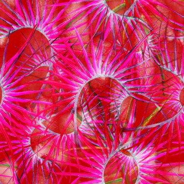 Tropik Yaprak. Kırmızı Modern Motif. Orman Yazdırma.