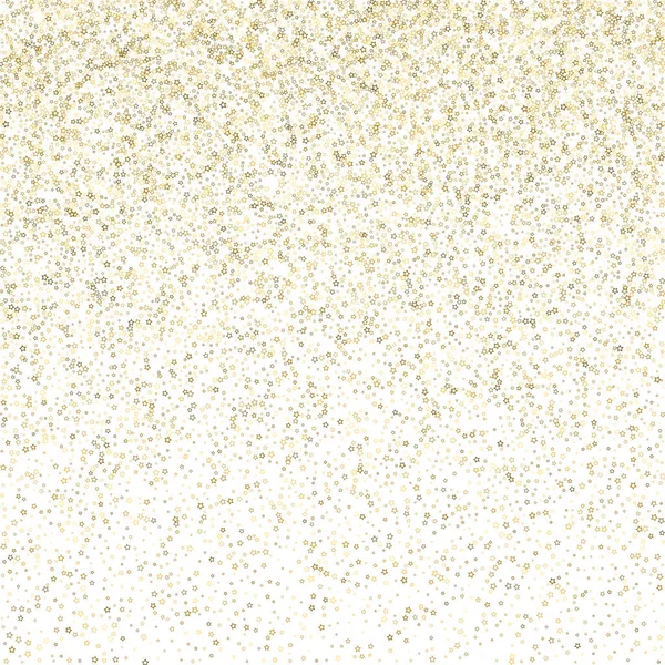 Gold Glitter Stars. Confettis brillants de luxe. — Image vectorielle