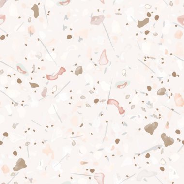 Terrazzo Doku Vektörü. Döşemesiz Desen