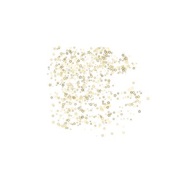 Altın Parıldayan Yıldızlar. Lüks Parlak Konfeti.