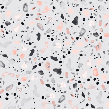 Terrazzo Doku Vektörü. Döşemesiz Desen