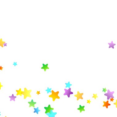 Gökkuşağı Festivali Konfeti. Karnaval Yıldızı Düşüyor.