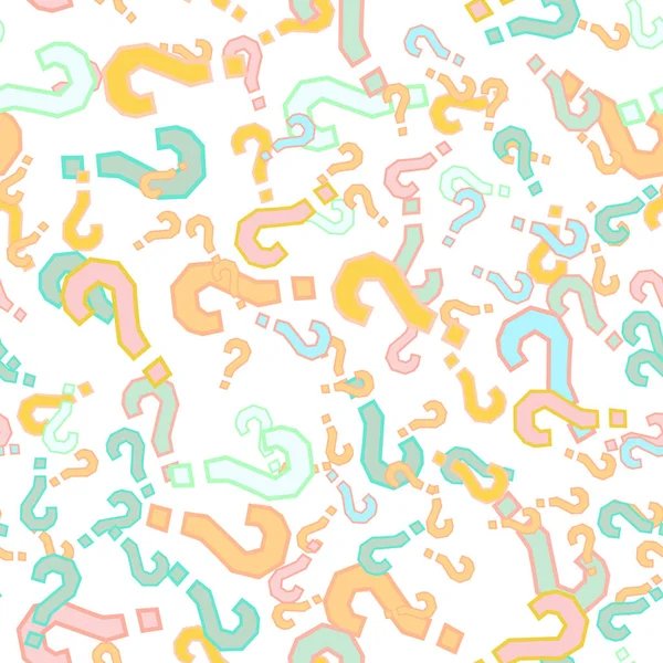 Quiz seamless pattern. Question marks, doubt, faq — Stock Vector