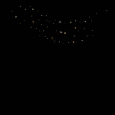 Altın Parıldayan Yıldızlar. Lüks Parlak Konfeti.