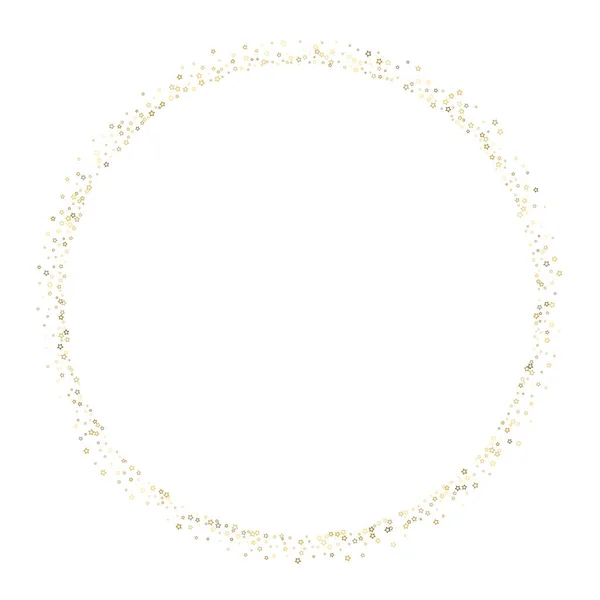 Gold Glitter Stars. Luxury Shiny Confetti. — Stock Vector