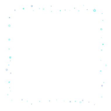 Mavi, turkuaz, turkuaz parıltılı yıldız konfetisi