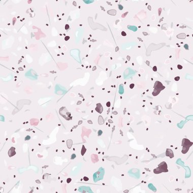 Terrazzo Doku Vektörü. Döşemesiz Desen