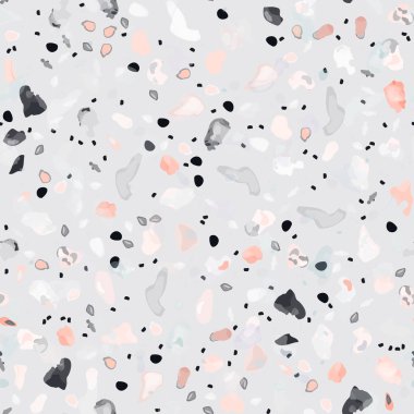 Terrazzo Doku Vektörü. Döşemesiz Desen