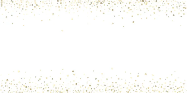 Gold Glitter Stars. Luxury Shiny Confetti. — Stock Vector
