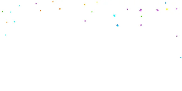 Rainbow Festive Confetti. Estrela do Carnaval a cair. — Vetor de Stock