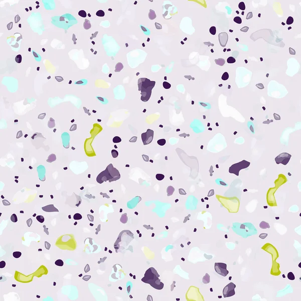 Terrazzo Texture Vector. Nahtloses Bodenmuster — Stockvektor