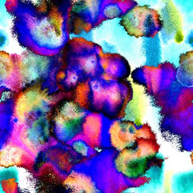 Suluboya Karışık Akış Noktaları, Noktalar, Yırtık Kenarlar. 