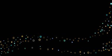 Altın, Mavi yıldızlar, çıkıntı, parlak konfeti. 