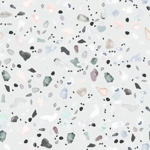 Terrazzo Texture Vector. Pavimentazione modello senza soluzione di continuità — Vettoriale Stock