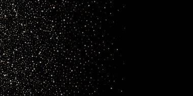 Altın Parıldayan Yıldızlar. Lüks Parlak Konfeti.