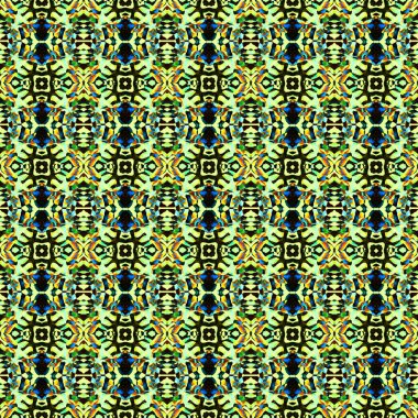 Geometrik kabile dokusu. Teal, Yeşil, Nane 