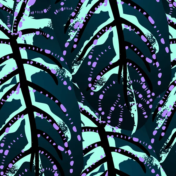 Feuille tropicale. Motif moderne. Jungle Print. Feuillage — Image vectorielle