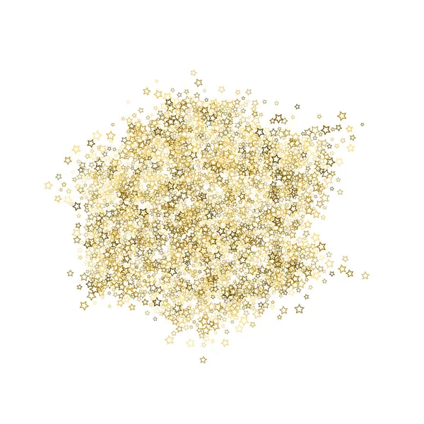 Glitter Stars. Lyx Confetti liten guld jul — Stock vektor