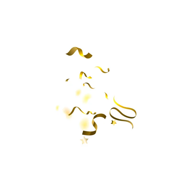 Serpentina navideña. Agitadores de lámina de oro cintas. — Archivo Imágenes Vectoriales