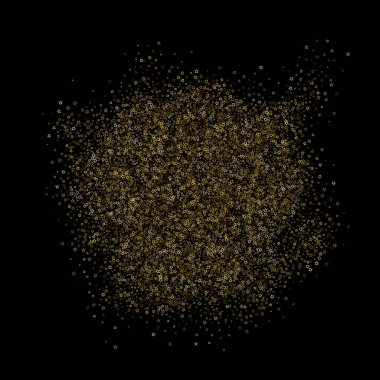 Altın Parıldayan Yıldızlar. Lüks Parlak Konfeti.