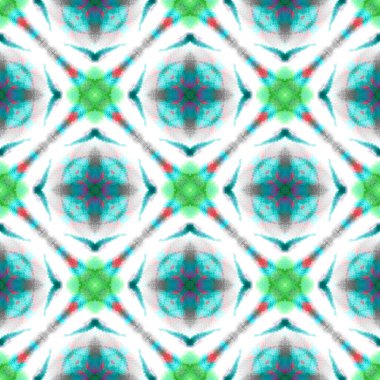 Geo Sanat Madalyası. Mavi, Cyan, İndigo Halı. 