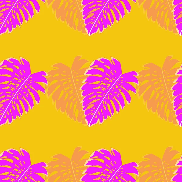 Patrón tropical sin costura con monstera de hojas . — Archivo Imágenes Vectoriales