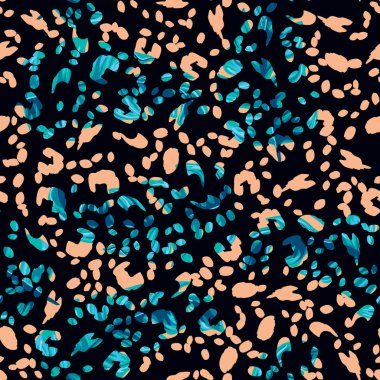 Leopar baskılı parlak Dikişsiz desen. Renkli leopar dokusu. Hayvan deseni.