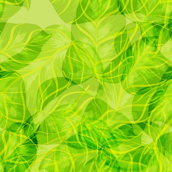 Patrón de hoja de plátano tropical . — Vector de stock