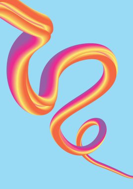 Parlak dalgalar hareketli 3d soyut arka plan. Asit renginde parlak arka plan.