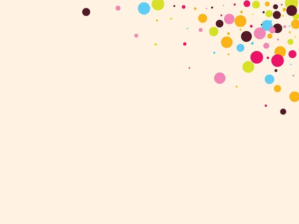 Fondo festivo con confeti multicolor. Círculos amarillos, rosados, azules pero sobre un fondo blanco. Confiti volador. — Vector de stock