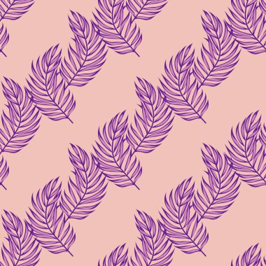 Palmiye yaprakları ile tropikal dikişsiz desen. Egzotik yapraklar.