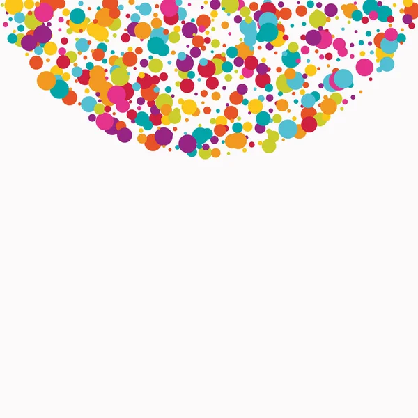 Celebrate color circle vector confetti background. — Stock Vector