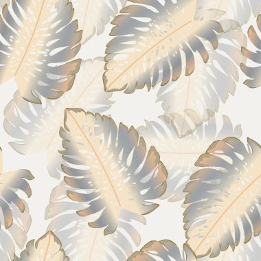 Canavar tropikal yapraklar Yaz sonu deseni