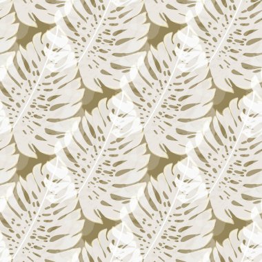 Canavar tropikal yapraklar Yaz sonu deseni